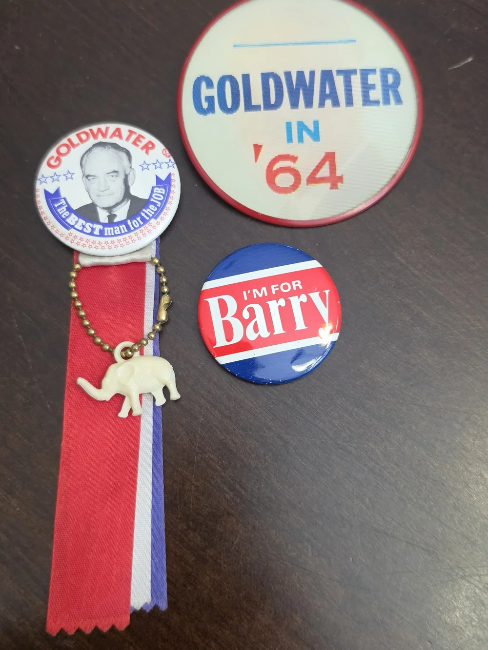 Vintage Barry Goldwater '64 Campaign Pin Set